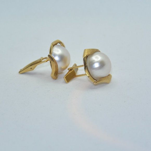 SOLD 14K Gold with Oval Dome Cufflinks - Picture 4 of 4